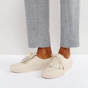 Vans Authentic Leather Fringe Sneakers Pale Pink